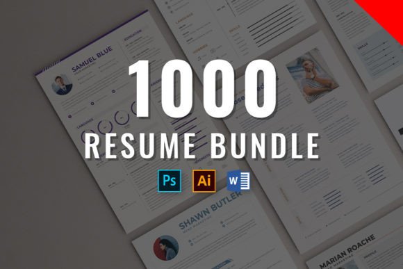 1000 Resume Templates BUNDLE: Your Design Career Shortcut
