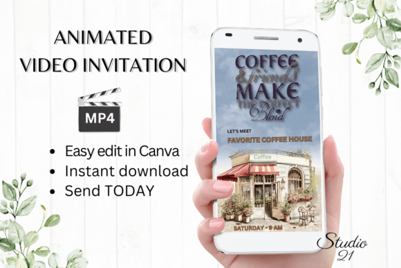 Animated Let's Meet for Coffee Invite: A Modern Digital Template