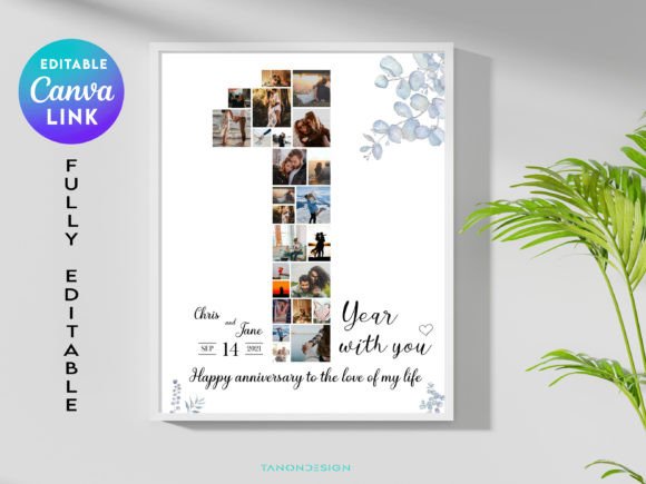 Celebrate Your Milestone: The Ultimate Editable 1st Anniversary Photo Collage