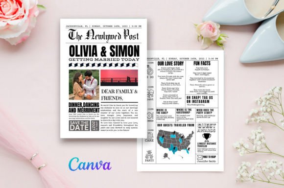 Craft a Timeless Keepsake with a Newspaper Wedding Program Template