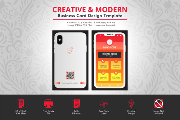 Die Cut Mobile Business Card Design: A Modern Edge
