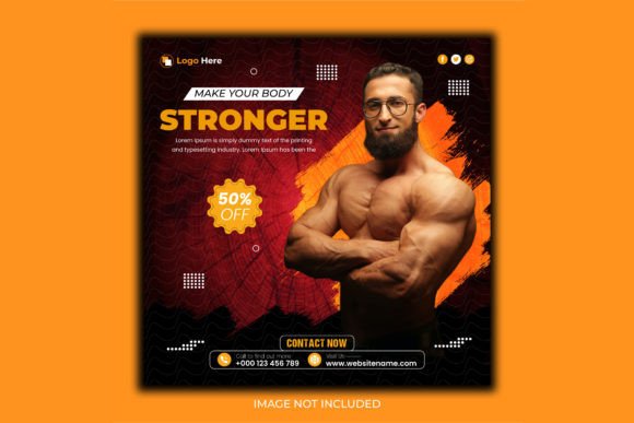 Gym & Fitness Instagram Post Design: Bold Visuals for Strong Brands