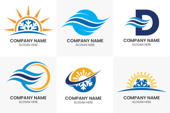 Logotype Hot and Cold Symbol: A Dual-Season Design Asset
