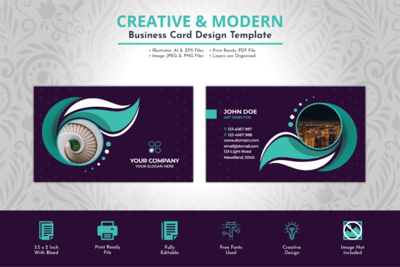 Modern Business Card Design for Real Estate Professionals